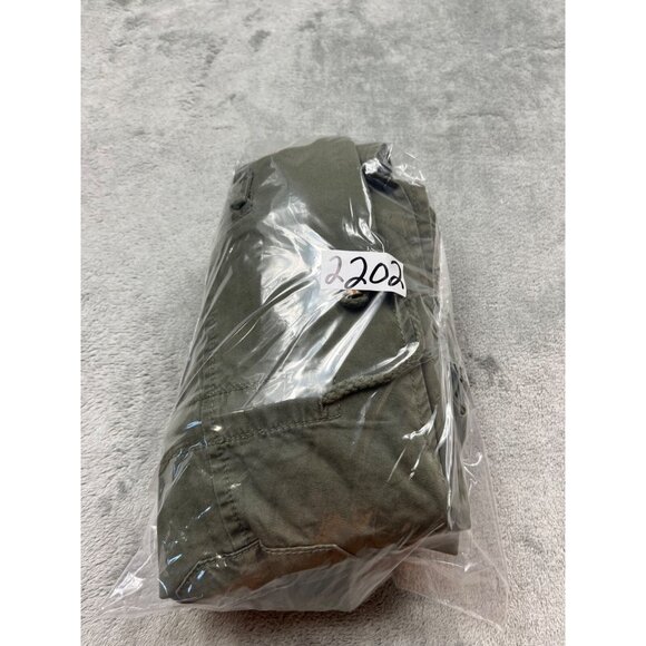 Blue Age Womens Medium Olive Green Utility Parka Jacket Hooded Cotton Military - Picture 11 of 11